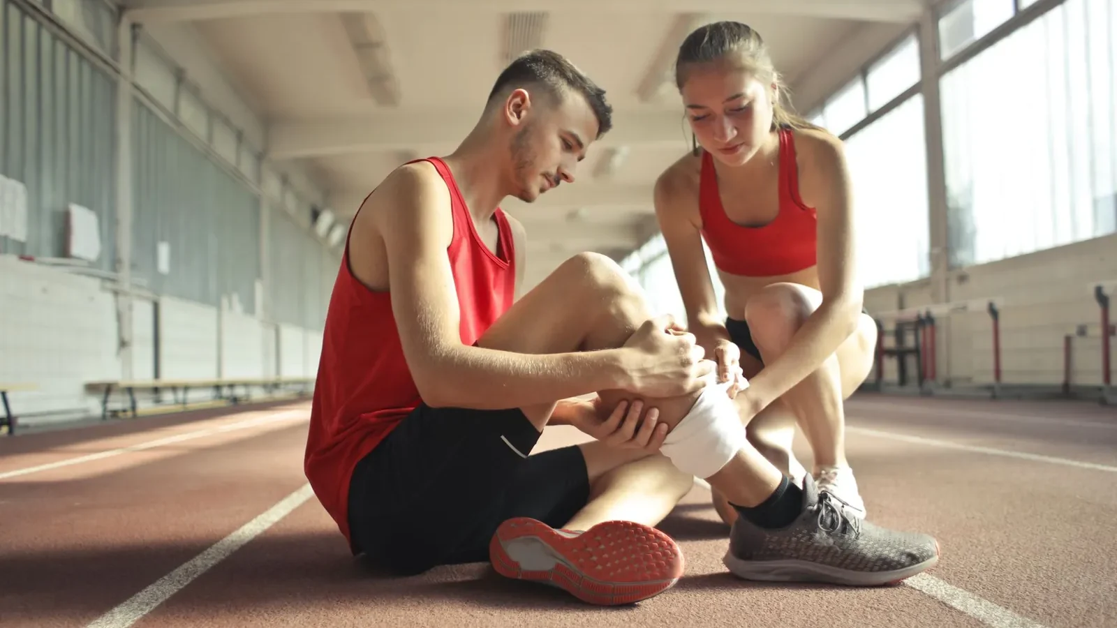 Side view of a runner's foot showing inward roll at ground contact, illustrating overpronation